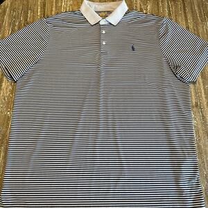 Polo Ralph Lauren Performance Golf Polo Grey/Black Stripe Men’s Size XXL